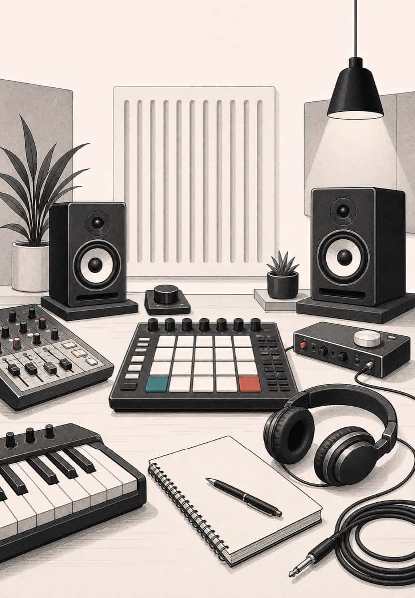 remix preparation scene with vocal and instrumental stems